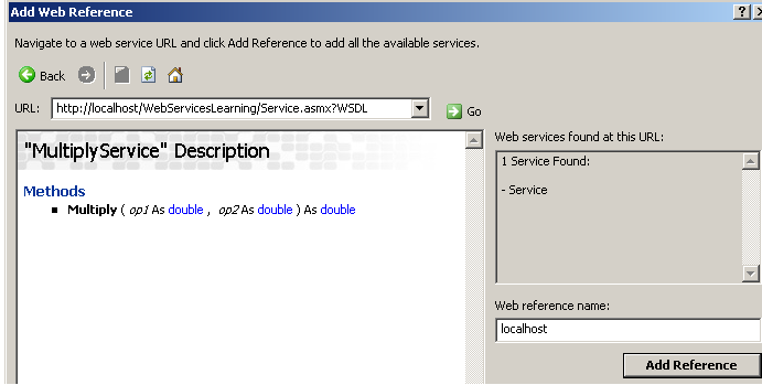 ASP.NET Web Services projec